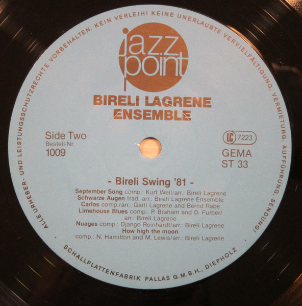 Cover zu Biréli Lagrène Ensemble - Bireli Swing '81 | 1981 | Vinyl | Jazz | Germany