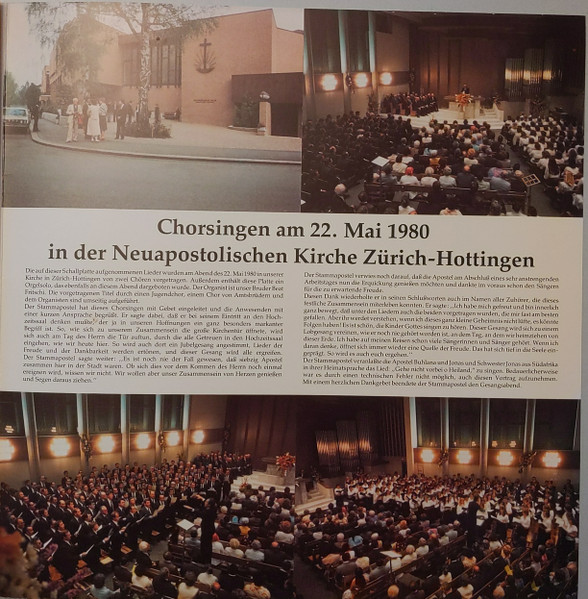 Cover zu Various - Festliches Chorsingen In Zürich-Hottingen Am 23. Mai 1980 | 1980 | Vinyl | Classical, Folk, World, & Country | Germany & Switzerland