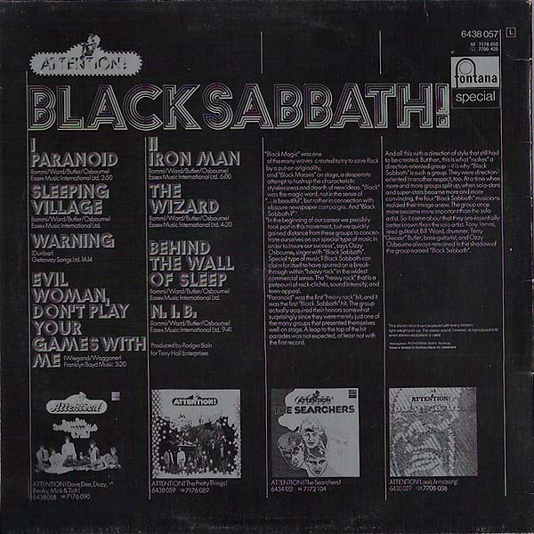 Cover zu Black Sabbath - Attention! Black Sabbath! | 1972 | Vinyl | Rock | Germany