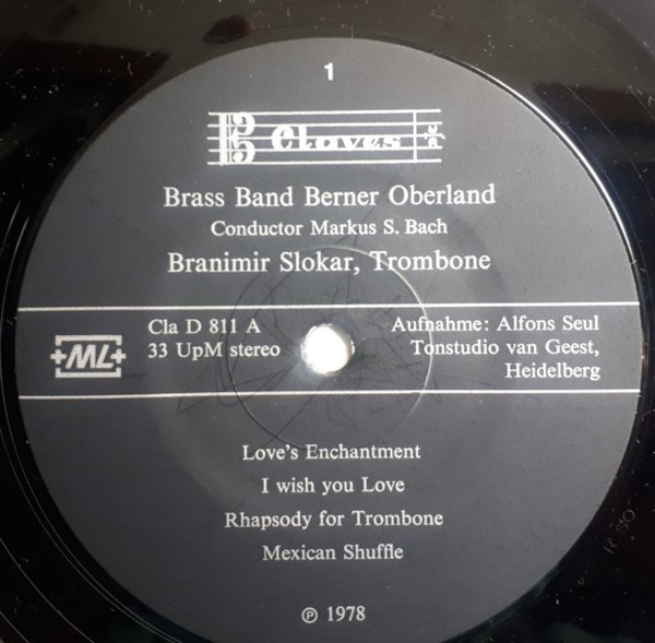 Cover zu Brass Band Berner Oberland Conductor Markus S. Bach Guest Soloists Phillip McCann, Branimir Slokar - Brass Band Berner Oberland | 1978 | Vinyl | Jazz, Brass & Military | Switzerland