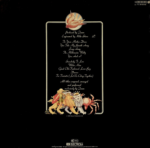 Cover zu Queen - A Day At The Races | 1977 | Vinyl, LP, Album, Repress | Rock | Germany