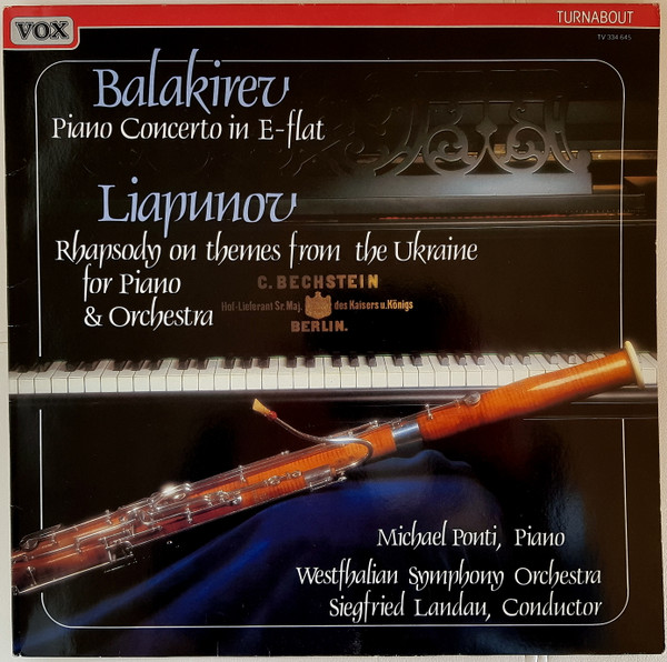 Bild Mily Balakirev / Sergei Lyapunov – Michael Ponti, Westfälisches Sinfonieorchester, Siegfried Landau – Piano Concerto In E-Flat / Rhapsody On Themes From The Ukraine For Piano & Orchestra Schallplatten Ankauf