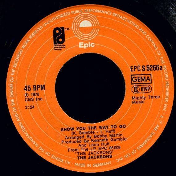 Cover zu The Jacksons - Show You The Way To Go / Blues Away | 1977 | Vinyl, 7