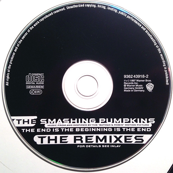 Cover zu The Smashing Pumpkins - The End Is The Beginning Is The End (The Remixes) | 1997 | Vinyl | Electronic, Rock, Stage & Screen | UK & Europe Schallplatten Ankauf