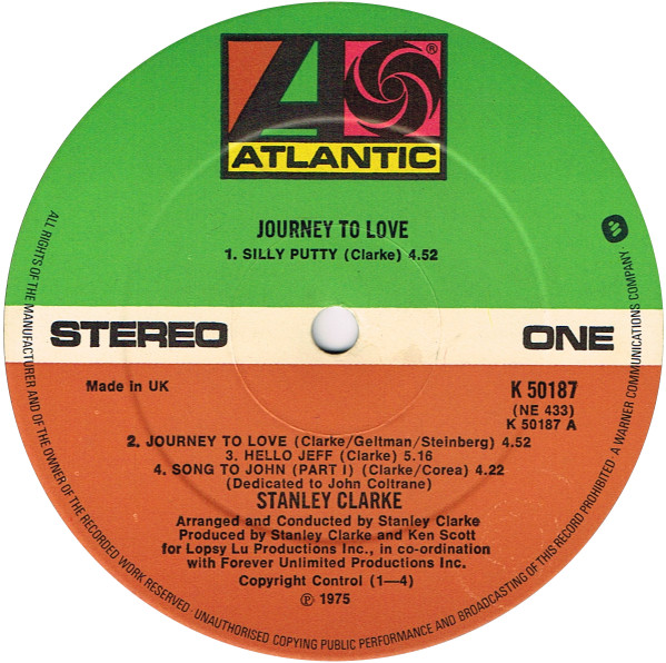Cover zu Stanley Clarke - Journey To Love | 1975 | Vinyl | Jazz | UK Schallplatten Ankauf