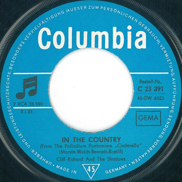 Cover zu Cliff Richard & The Shadows - In The Country | 1967 | Vinyl | Rock, Stage & Screen | Germany Schallplatten Ankauf