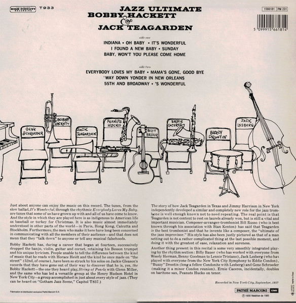 Cover zu Bobby Hackett And Jack Teagarden - Jazz Ultimate | 1985 | Vinyl | Jazz | France Schallplatten Ankauf