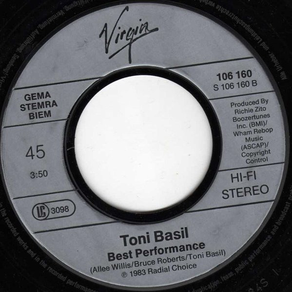 Cover zu Toni Basil - Over My Head | 1983 | Vinyl | Electronic | Europe