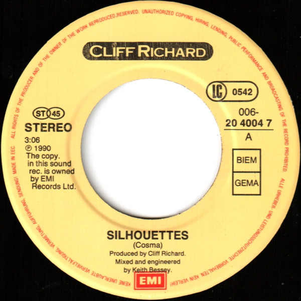 Cover zu Cliff Richard - Silhouettes | 1990 | Vinyl | Pop | Europe