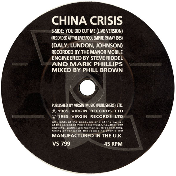 Cover zu China Crisis - You Did Cut Me | 1985 | Vinyl | Electronic | UK Schallplatten Ankauf