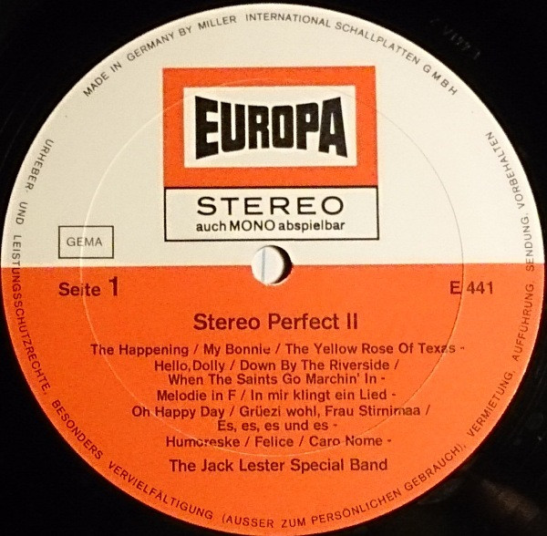 Cover zu The Jack Lester Special Band - Stereo Perfect 2 | Vinyl | Jazz, Pop | Germany