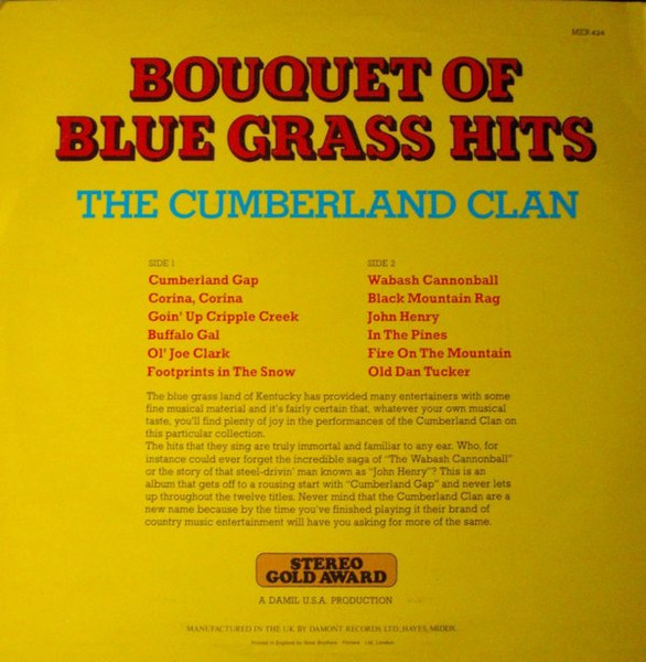 Cover zu The Cumberland Clan - Bouquet Of Bluegrass Hits | Vinyl | Folk, World, & Country | UK Schallplatten Ankauf