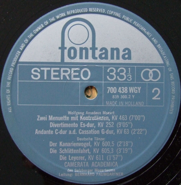 Cover zu Wolfgang Amadeus Mozart - Festliche Tanzmusik | Vinyl | Classical | Netherlands Schallplatten Ankauf
