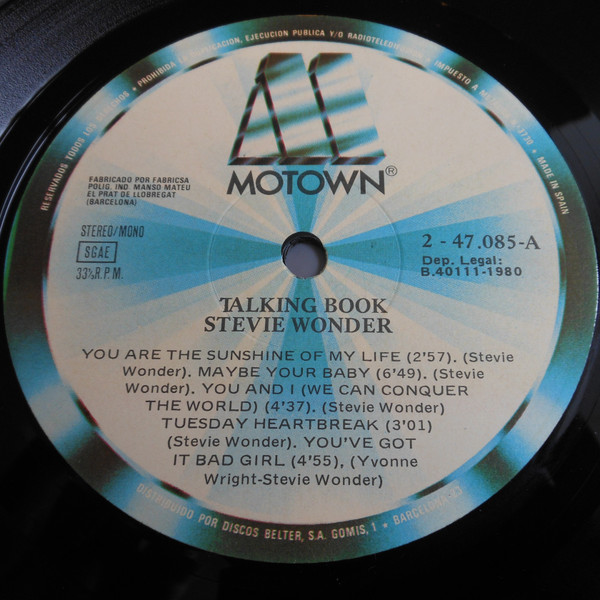 Cover zu Stevie Wonder - Talking Book | 1981 | Vinyl, LP, Album, Reissue | Rock, Funk / Soul, Pop | Spain Schallplatten Ankauf