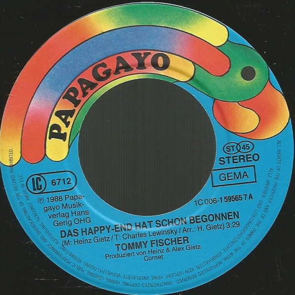 Cover zu Tommy Fischer - Das Happy End Hat Schon Begonnen | 1988 | Vinyl | Pop | Germany