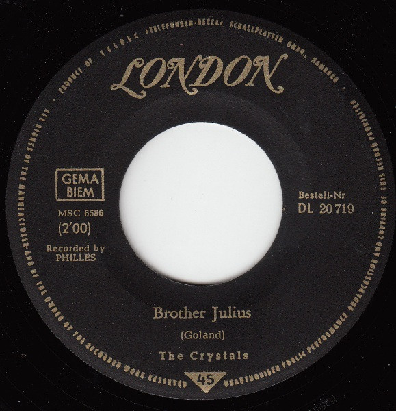 Cover zu The Crystals - Then He Kissed Me / Brother Julius | 1963 | Vinyl | Rock, Funk / Soul, Pop | Germany