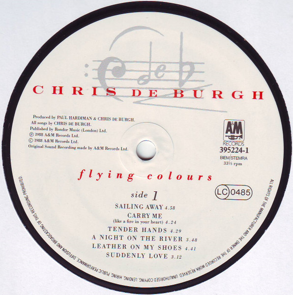 Cover zu Chris de Burgh - Flying Colours | 1988 | Vinyl, LP, Album, Stereo | Rock, Pop | Europe