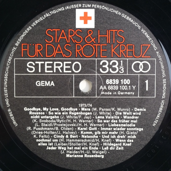 Cover zu Various - Stars & Hits Für Das Rote Kreuz - 73-74 | Vinyl | Pop | Germany