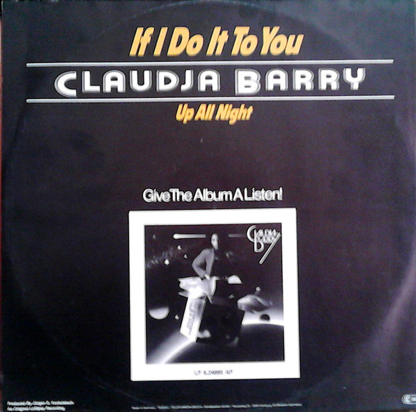 Cover zu Claudja Barry - If I Do It To You | 1982 | Vinyl | Funk / Soul | Germany Schallplatten Ankauf