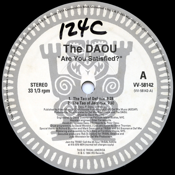 Cover zu The Daou - Are You Satisfied? / Surrender Yourself | 1994 | Vinyl | Electronic | US