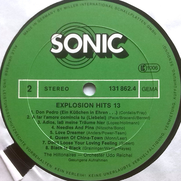 Cover zu The Hiltonaires, Orchester Udo Reichel - Explosion Hits № 13 | 1977 | Vinyl | Rock, Pop | Germany