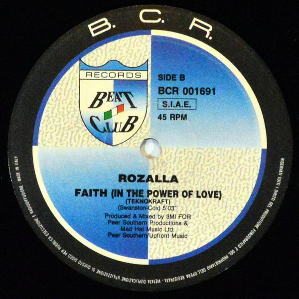 Cover zu Rozalla - Faith (In The Power Of Love) | 1991 | Vinyl | Electronic | Italy Schallplatten Ankauf