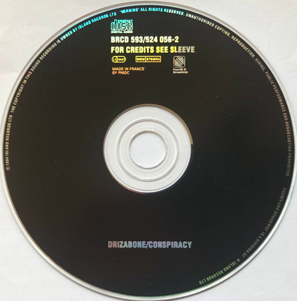 Cover zu Drizabone - Conspiracy | 1994 | Vinyl | Electronic, Funk / Soul | Europe Schallplatten Ankauf