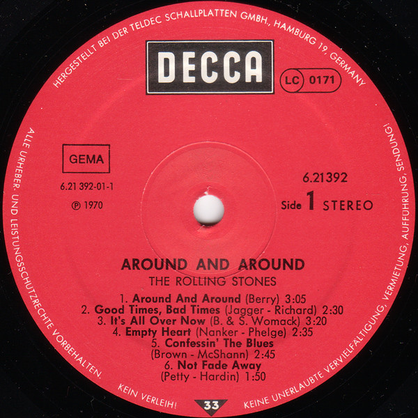 Cover zu The Rolling Stones - Around And Around | Vinyl, LP, Album, Stereo, Reissue | Rock | Germany