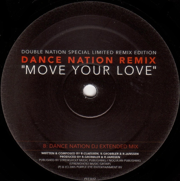 Cover zu Double Nation - Move Your Love (Special Limited Remix Edition) | 2005 | Vinyl | Electronic | Netherlands Schallplatten Ankauf