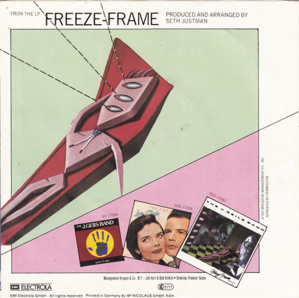 Cover zu The J. Geils Band - Freeze-Frame / Flamethrower | 1981 | Vinyl | Rock | Germany