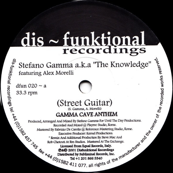Cover zu Stefano Gamma Aka The Knowledge Featuring Alex Morelli - Street Guitar | 2001 | Vinyl | Electronic | UK Schallplatten Ankauf