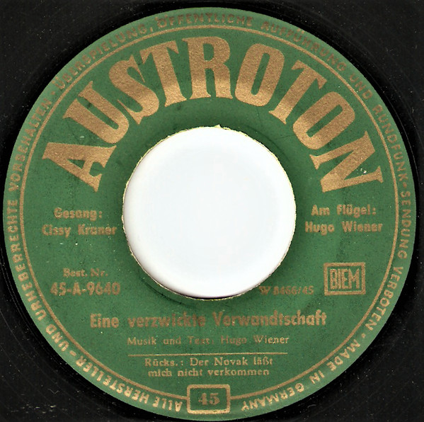 Cover zu Cissy Kraner - Der Novak Läßt Mich Nicht Verkommen / Eine Verzwickte Verwandtschaft | 1960 | Vinyl | Pop, Folk, World, & Country | Germany, Austria, & Switzerland Schallplatten Ankauf