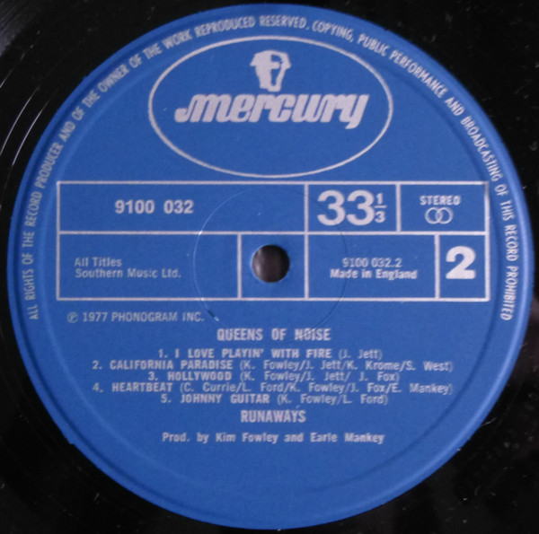 Cover zu The Runaways - Queens Of Noise | 1977 | Vinyl | Rock | UK Schallplatten Ankauf