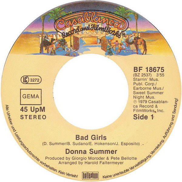 Cover zu Donna Summer - Bad Girls | 1979 | Vinyl | Funk / Soul | Germany Schallplatten Ankauf