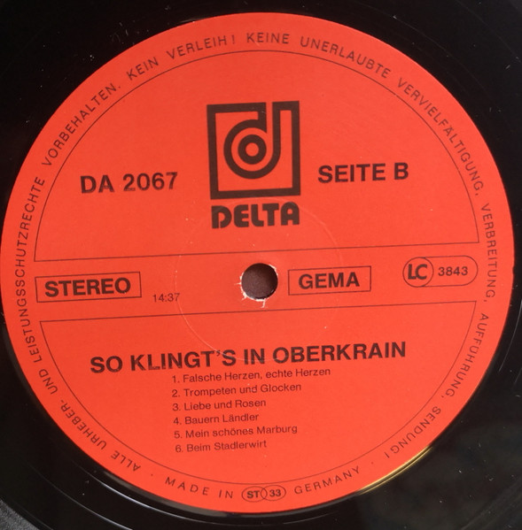 Cover zu Various - So Klingt's In Oberkrain | Vinyl | Folk, World, & Country | Germany Schallplatten Ankauf