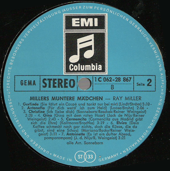 Cover zu Ray Miller - Millers Muntere Mädchen | 1970 | Vinyl | Pop | Germany