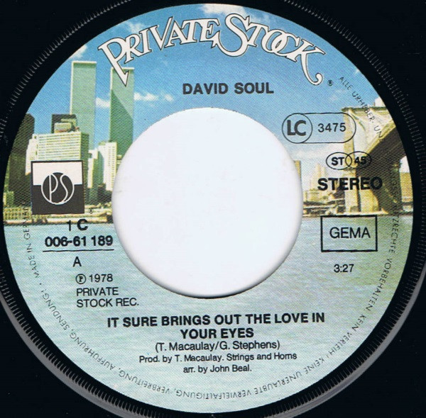 Cover zu David Soul - It Sure Brings Out The Love In Your Eyes | 1978 | Vinyl | Rock | Germany Schallplatten Ankauf