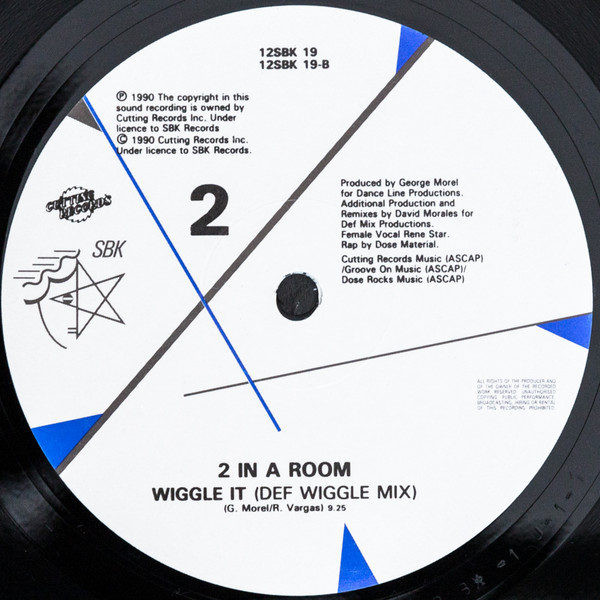 Cover zu 2 In A Room - Wiggle It | 1990 | Vinyl | Electronic, Hip Hop | UK