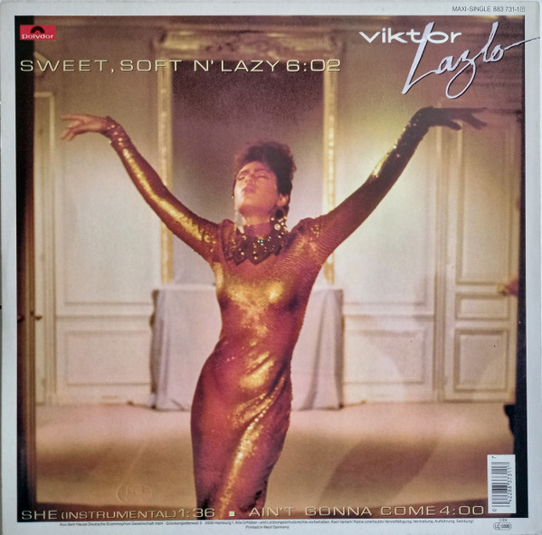 Cover zu Viktor Lazlo - Sweet, Soft N' Lazy | 1986 | Vinyl | Jazz | Germany Schallplatten Ankauf