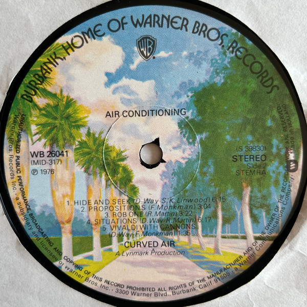 Cover zu Curved Air - Airconditioning | 1976 | Vinyl | Rock | Netherlands Schallplatten Ankauf