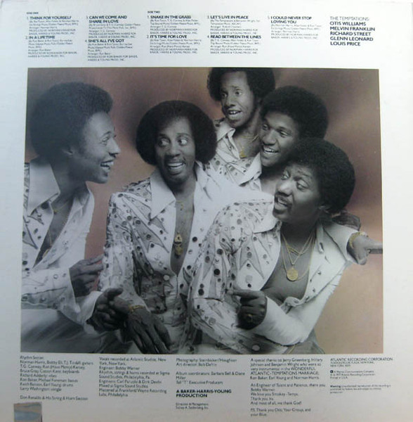 Cover zu The Temptations - Hear To Tempt You | 1977 | Vinyl | Funk / Soul | US Schallplatten Ankauf