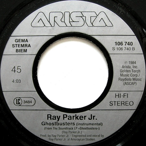 Cover zu Ray Parker Jr. - Ghostbusters | 1984 | Vinyl, Stereo, 45 RPM, 7
