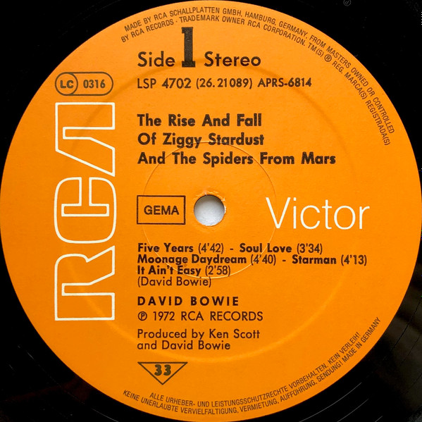 Cover zu David Bowie - The Rise And Fall Of Ziggy Stardust And The Spiders From Mars | 1979 | Vinyl | Rock | Germany