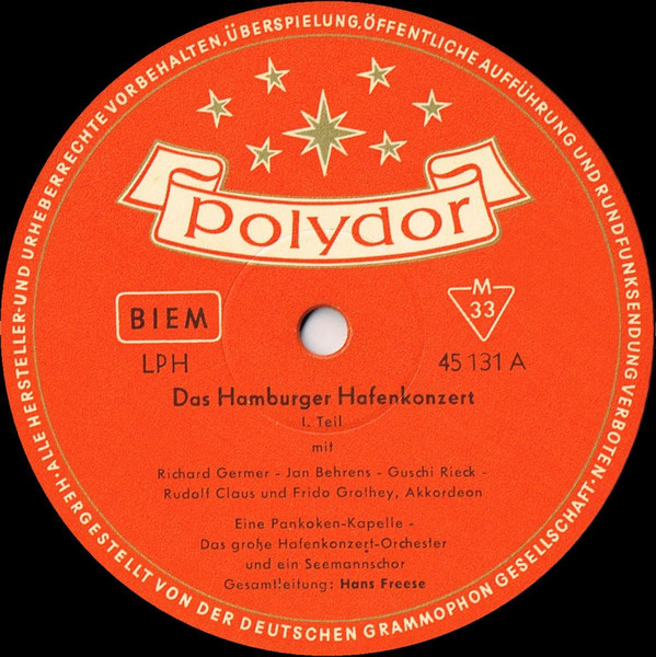 Cover zu Various - Das Hamburger Hafenkonzert | Vinyl | Pop, Folk, World, & Country | Germany