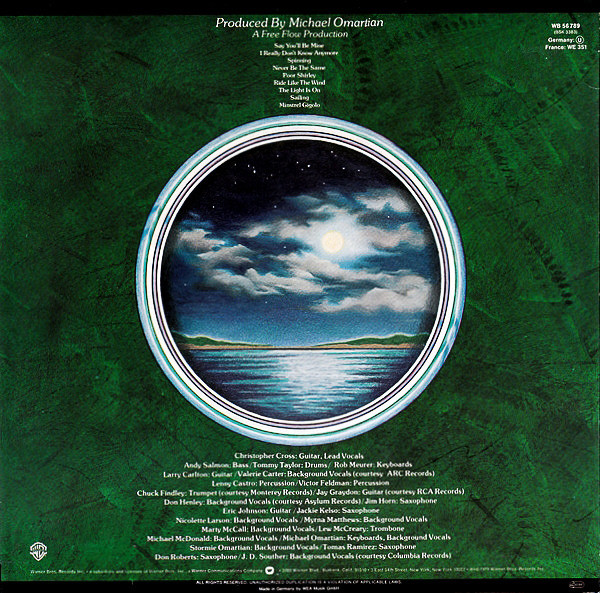 Cover zu Christopher Cross - Christopher Cross | 1979 | Vinyl | Rock, Funk / Soul | Germany