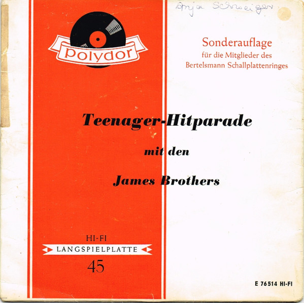 Cover zu Die James Brothers - Teenager-Hitparade | Vinyl | Pop | Germany