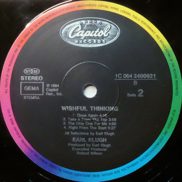 Cover zu Earl Klugh - Wishful Thinking | 1984 | Vinyl | Jazz | Europe