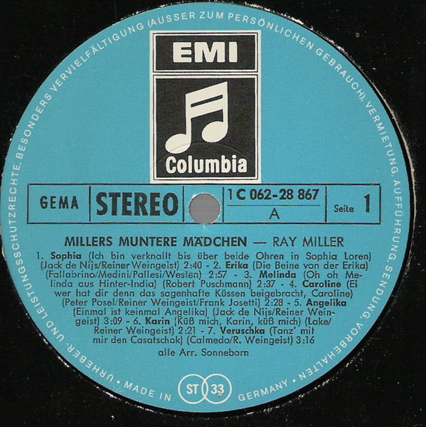 Cover zu Ray Miller - Millers Muntere Mädchen | 1970 | Vinyl | Pop | Germany Schallplatten Ankauf