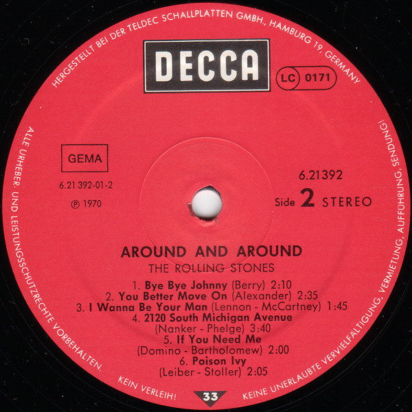 Cover zu The Rolling Stones - Around And Around | Vinyl, LP, Album, Stereo, Reissue | Rock | Germany