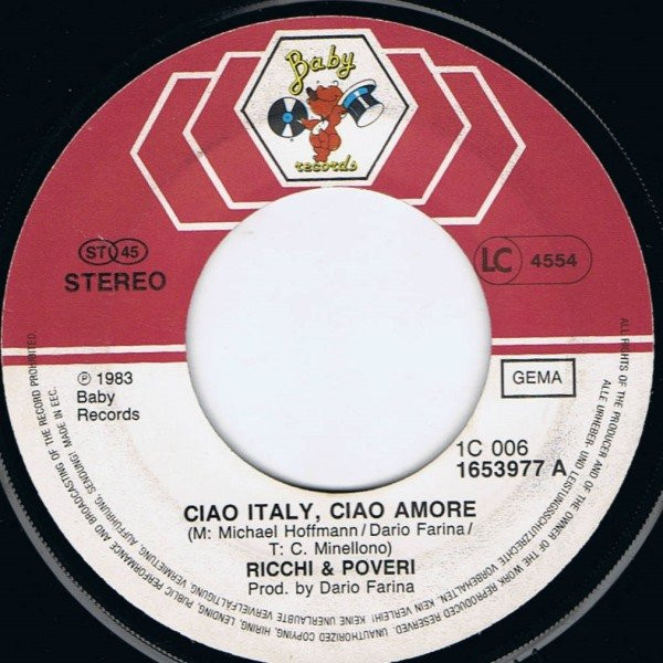 Cover zu Ricchi E Poveri - Ciao Italy Ciao Amore | 1983 | Vinyl | Pop | Germany Schallplatten Ankauf